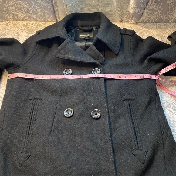 Eddie Bauer Wool Peacoat Black~M - Picture 5 of 7